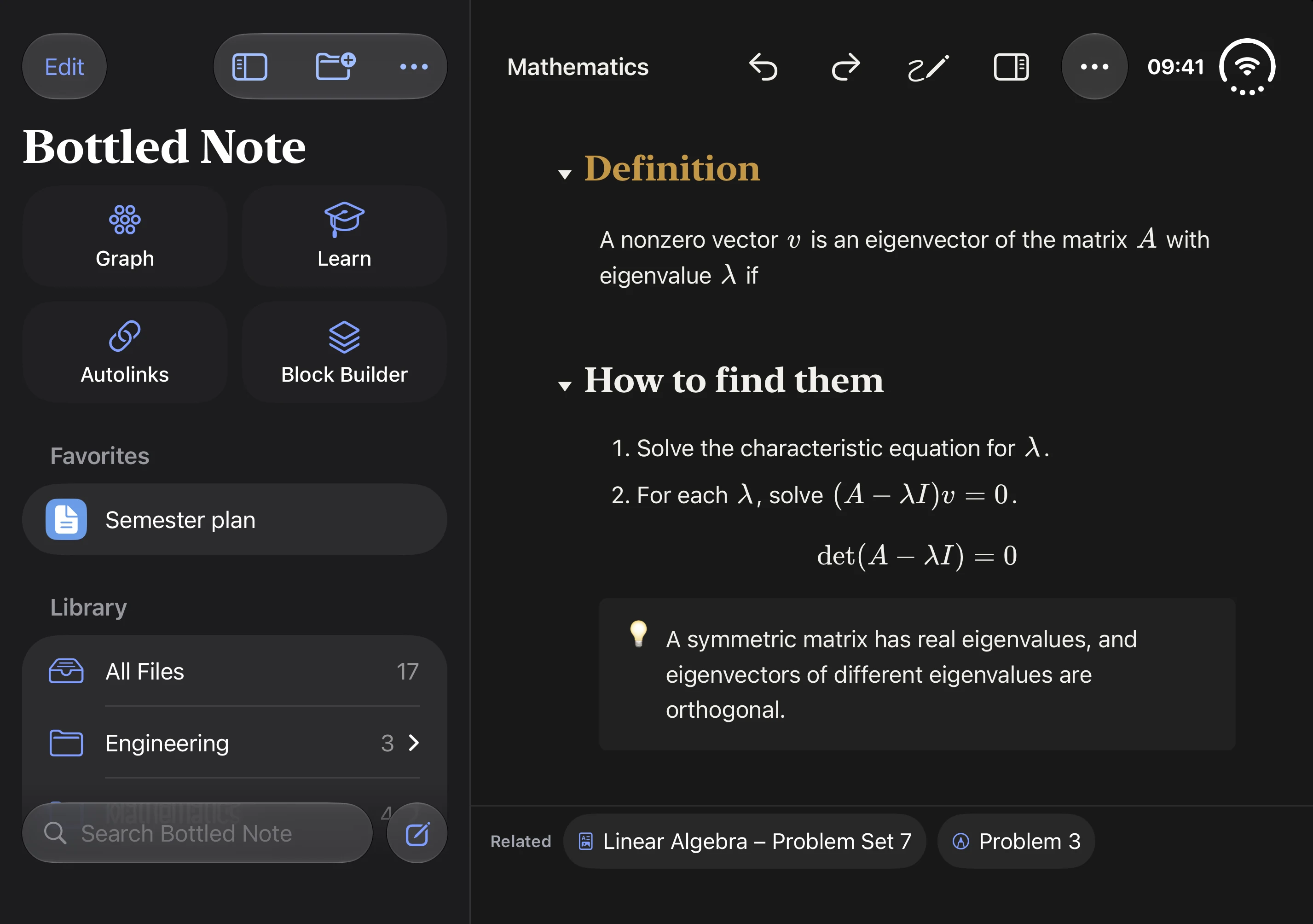 A note on Eigenvalues across both screens of the open Duo, with the sidebar on the left